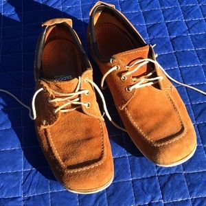 Vintage 70's Samsonite suede blucher moc